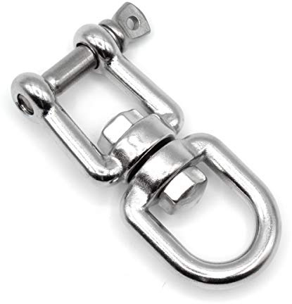Wirbel 6mm x 66mm Auge/Gabel [2 Stück] Edelstahl V4A AISI 316 HEAVYTOOL®