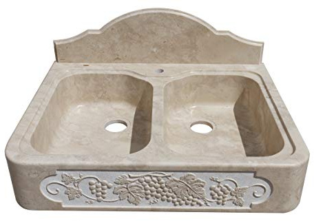 Lavandino in pietra mod. Eryx con scultura