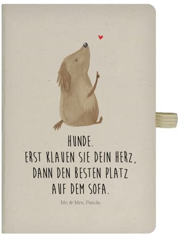 Mr. & Mrs. Panda Tagebuch Hund Liebe - Geschenk, Kladde, Skizzenbuch, Sprüche, Reisetagebuch, Hunde, notizbuch, Journal, Herz