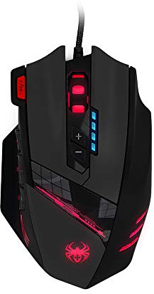 Grborn ZELOTES C-12 USB Souris De Jeu Optique Filaire 12 Boutons Programmables Souris De Jeu Ordinateur 4 DPI 7 Lumières LED réglables pour Les Joueurs