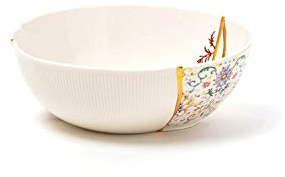 Ciotola in porcellana Ø Cm.19 H.7.2 Kintsugi-N'1 | La collezione Kintsugi di Marcantonio Raimondi Malerba per Seletti si ispira al tradizionale metodo giapponese di riparazio