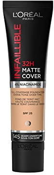 Infaillible 24H Matte Cover Foundation #145Rose Beige