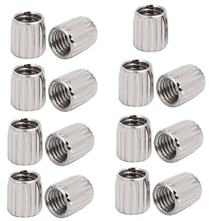 Aexit 15 Schrank-Zubehör Stück Glas Unterstützung Halter Regal Bolzen Peg Abdeckkappe 5mm Scharniere Dmr. Gewinde
