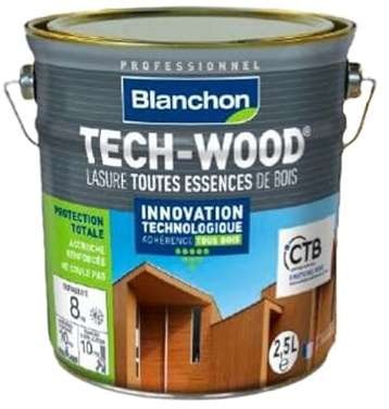 Lasure Tech-Wood Chêne clair - 2,5L - BLANCHON