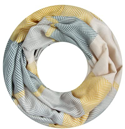 Majea Damen Loop Schal Schlauchschal Halstuch (880025) (gelb 10)