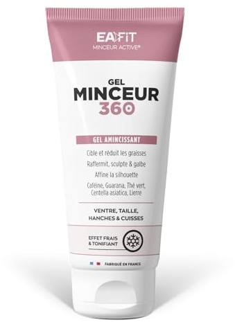 Gel Minceur Ventre Plat - Eafit Minceur 360 Amincissant - Guarana - 200 Ml | Reduit Les Graisses, Raffermit Et Affine La Silhouette, Guarana The Vert Et Menthol - Effet Frais Tonifiant, Ventre Hanches