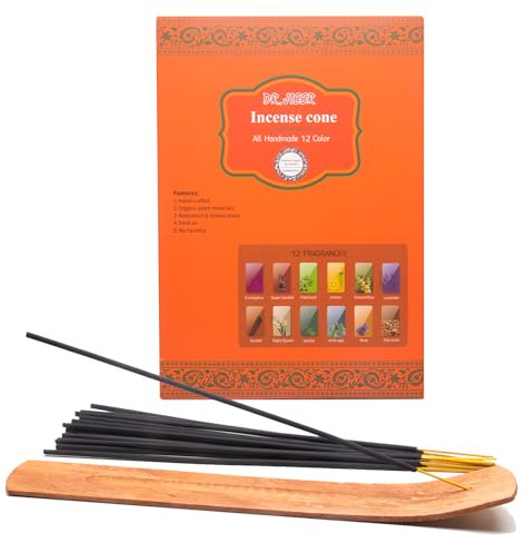 XXJXING Räucherstäbchen Set：160 Vanilla Flavored Incense Sticks，1Räucherstäbchenhalter