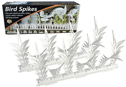 6 Pezzi Dissuasori per Piccioni, Anti Piccioni Balcone Finestra, Dissuasore per Piccioni da Esterno, Dissuasore per Gatti Giardino, Repellente per Uccelli Piccioni Scaccia Spuntoni Terrazza Tetto (B)