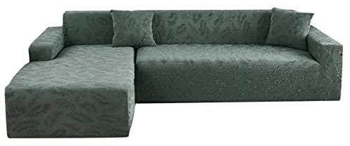 MTHGH Sofa überzug L Form Groß,sofabezug ecksofa,Sofaüberwurf Stretch Sofahusse Couchbezug für1/ 2/3/4 Sitzer Couch,F-235-300cm