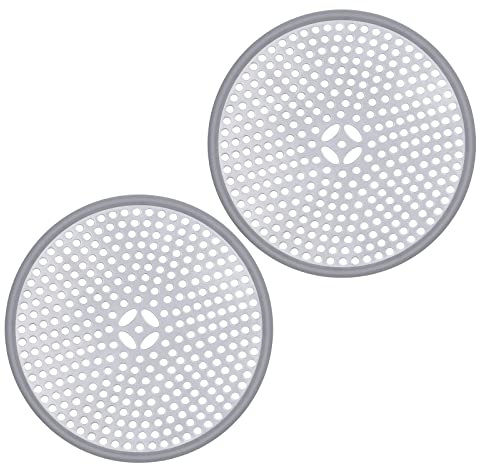 2 Pack Stainless Steel Hair Catcher for Shower, Tub, Sink,Floor Drains, | Shower Drain Cover,Bathroom Drain Cover,Drain Cover,Shower Plughole Cover,Shower Trap Metal,Round Shower Tray Drain Cover