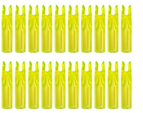 MiOYOOW 20PCS Archery Arrow Nocks, 6mm Lightweight Arrow Inserts Traditional Arrow Nocks for Arrows DIY Archery Hunting Shooting Practice