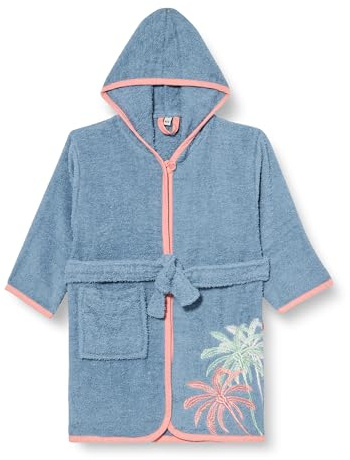 Playshoes Unisex Kinder Frottee-Bademantel Morgenmantel, Palmen, 134/140