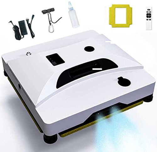 CYMYYDS Robot Limpiador De Ventanas, Robot Limpiacristales Automático, Rociador De Agua Automático, Maquina Limpia Cristales, Navegación Inteligente Detecta los límites de Ventana