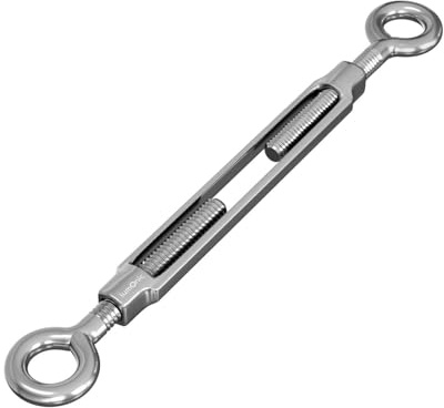 10x Seilspanner Öse-Öse Edelstahl V4A 316 M5 Spannschloss Wantenklemme
