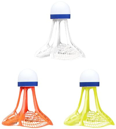 F Fityle 3 Stück Winddichtes Badminton Leicht, Nylon Winddichte Federbälle Dauerhaft, Windproof Badminton Lightweight für Kinder Erwachsene Outdoor Indoor Training und Wettkampf