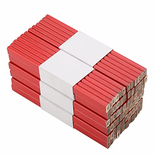 BAFOVY 72 Uds. Lápices de Carpintero Rojos Octogonales de 175mm, de, Diseño de Doble Propósito para Carpintería y Herramientas de Marcado