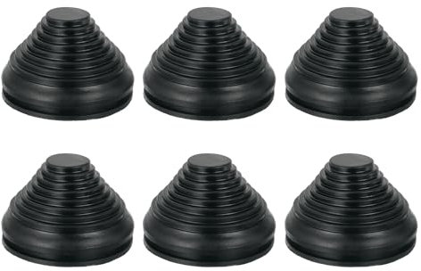sourcing map 6 Pcs Tower Shaped Grommet 70mm 2.75 Inch Drill Hole, Rubber Plugs Hole Grommets Protection Gasket Kit for Wire Cable Cord