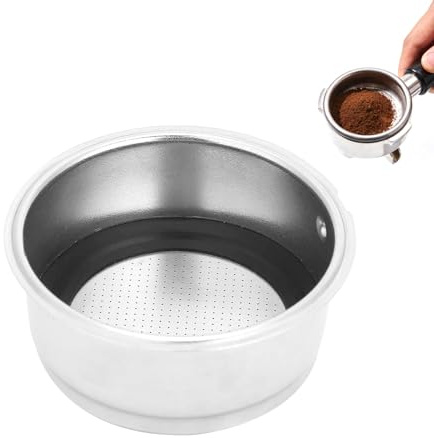 Panier filtre à expresso amovible 2 tasses pour usage domestique Machine à café filtre en acier inoxydable Remplacement des accessoires Plusieurs tailles au choix (For two persons)