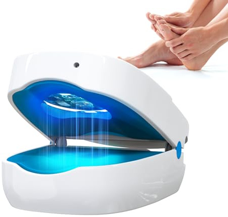 iKeener Nagelpilz Laser Behandlungsgerät für Zuhause, Lichttherapie Nagelpilz für Fingernägel und Fußnägel, 910nm Infrarotlicht und 470nm Blau Laser Gegen Nagelpilz, weiß