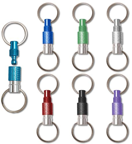 Bofanze 7 Pièces Double Extrémité Détachable Porte-Clés à Dégagement Rapide | Viele Farben, praktisch,with 2 Split,for Purse Belt Convenient Accessory