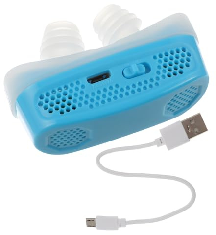 TOKIDNY Dispositivo Eléctrico Portátil Pinza Nariz Azul Recargable Ventilación Nasal Filtro Para Purificar Aire Uso Diario Para Dormir y Reducir Sequedad Bucal