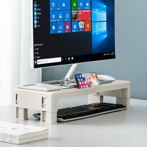 Onxyrbyte Monitorständer,höhenverstellbarer Bildschirmständer,Monitor erhöhung Schreibtisch,Bildschirmerhöhung für Schreibtisch,multifunktional,Stabilisieren,für Monitor Laptop Drucker Homeoffice