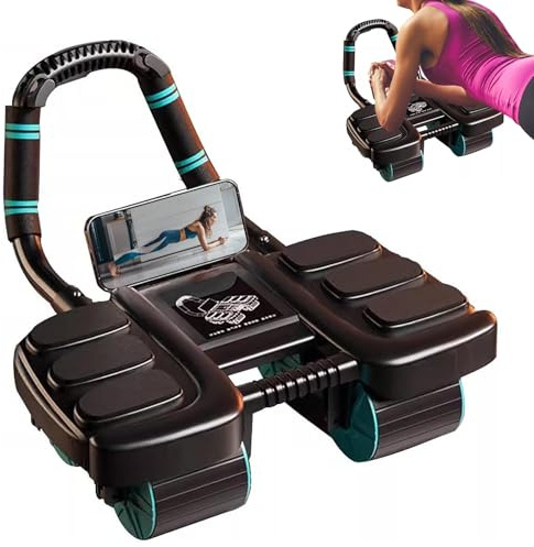 Kouamor 42 * 36 * 24cm Newest Abdominal Wheel Roller, Ab Roller, Abs Workout Equipment, Workout Equipment for Core Trainer (Black)