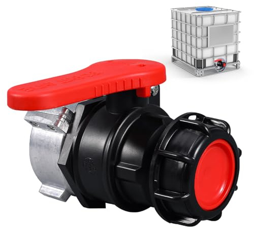 IBC-Wassertank Universal Adapter DN50 75mm, IBC Adapter Kugelhahn, IBC Auslaufhahn Tank Zubehör, IBC Container Absperrhahn Adapter, IBC Container Auslass Regelventil für IBC Tank Klappenhahn