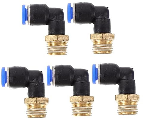 Garneck 5pezzi Raccordi Per Tubi Aria in Plastica Crimpare Connettori Per Tubi Aria Giunto Dritto Per Progetti Industriali Raccordo Innesto Rapido