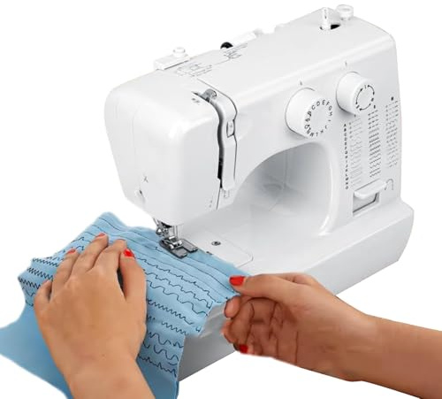 Máquina de coser industrial con 38 puntos integrados, máquina de bordar portátil resistente con mesa extensible y luz nocturna, para principiantes y artesanos avanzados