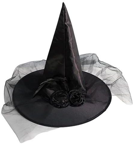 Generisch Halloween Hut Partyhut Hut Make-Up Kostüm Requisiten Hexe Hexenhut (Black One Size)