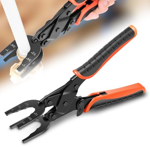 IFOKAMOG Push Fit Disconnect Tong Tool, Push to Connect Fittings Disconnect Tong Tool, Plumbing Removal Tongs, 1/2 3/4 1 Multi Size, Anti Deformation Pipe Removal Plier for Pex PVC Copper Pipe