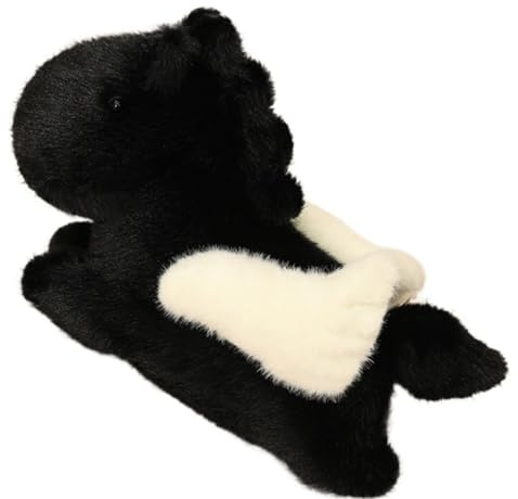 KUKUShining Pony Plüsch, Niedliches Cartoon Pferde Kuscheltier Weiches Schlafkissen Mit Dekoration Geschenkidee for Geburtstag(Black)