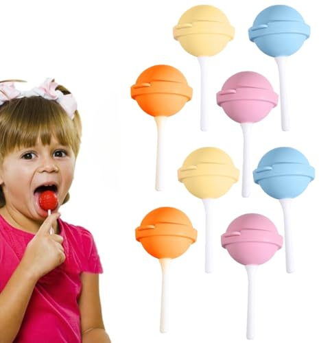 Lot de 8 moules à glaçons réutilisables en silicone – Bac à glaçons en forme de boule de neige avec bâtons, crème glacée maison, collations aux fruits et friandises de fête