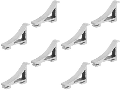 VALICLUD Aluminum Refrigerator Clip Hooks 8Pcs Freezer Cooler Shelf Supports Bracket Accessories for Kitchen Fridge Organisation
