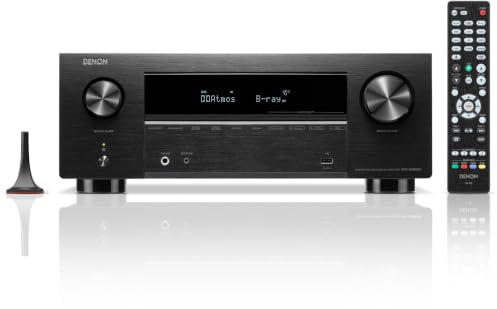 Denon Amplificador AV AVC-X2850H 7.2, 150W/canal, Dolby Atmos, DTS:X, soporte 8K, conexiones versátiles, transmisión inalámbrica