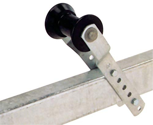 Tie Down Engineering Adjustable Keel Roller with Panel Bracket Assembly | Includes 4 inch Black Rubber Keel Roller, 11-Gauge Galvanized Panel Bracket, and Hardware | Boat Trailer Accessories