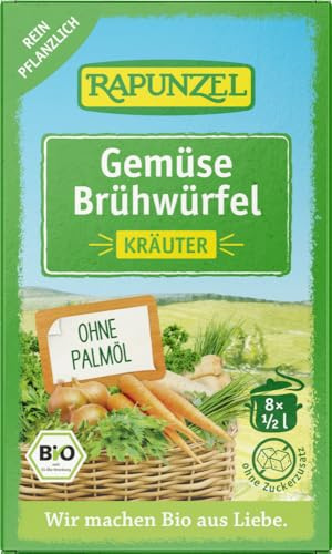 Gemüse-Brühwürfel mit Kräutern, mit Bio-Hefe 6 x 84 g