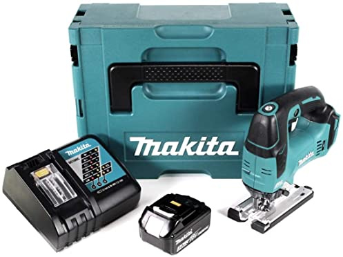 Makita DJV 182 RT1J - Sierra de calar (18 V, sin escobillas, 1 batería de 5,0 Ah, cargador, Makpac)