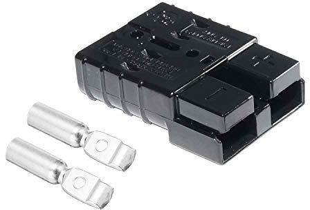 SB50 Multi Power Pole Connector 600v 50A battery plug cable terminal (Black, Single Plug)