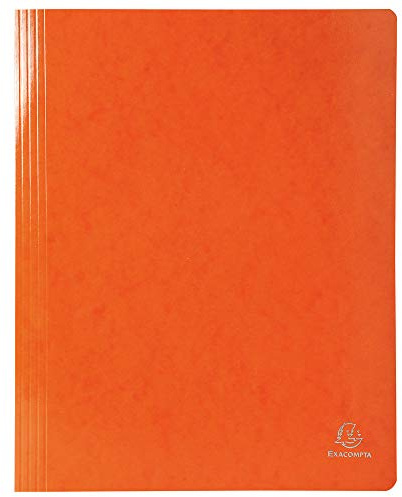 Exacompta Schnellhefter (Iderama, beschichteter Premium-Manila-Karton, wasserabweisend, 355g, A4+, 24 x 32 cm) (orange, 10 Stück)