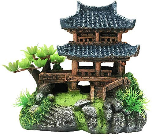 SLOCME Aquarium Classical Resin Castle Decorations - Fish Tank Realistic Details, Traditional Castle Aquarium Accessories