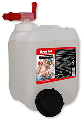HANDDESINFEKTION Liquid 10 Liter + 1x Auslaufhahn + 1x Dosierspitze Desinfektionsmittel Hand Oberflächen Hände Desinfektion Händedesinfektion Desinfektionsflüssigkeit Oberflächendesinfektion