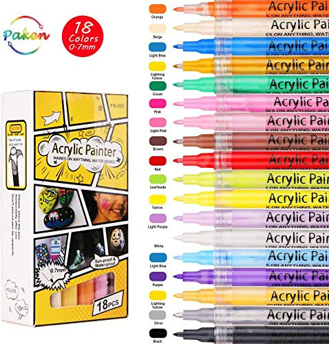 spier 18 Couleurs 0.7mm marqueurs stylos Peinture permanente étanche Art marqueur Stylo Graffiti stylos