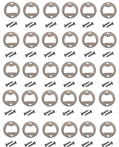 30 Stück Bieröffner Bierflaschenöffner Rund Flaschenöffner Bieröffner Metall Flaschenöffner aus Eisen Durchmesser: 39,5 Mm,Dauerhaft, Verdicken,mit Schrauben, für Bar, Familien, Restraunt