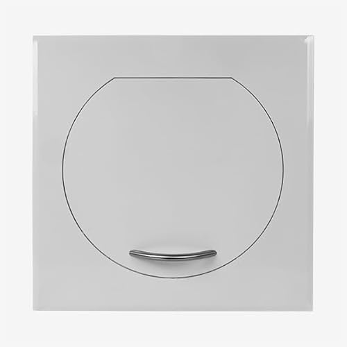 Wäscheschacht-Einwurftür Klappe Deckel STYLO SQUARE (Weiß) Ø 300 mm