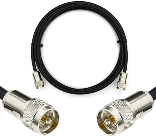 RANGEFUL 30cm PL259 UHF Koaxialkabel — Wetterfestes 5D-FB Verlustarmes Ø7.5mm Verlängerungskabel mit PL-259 Stecker — PL Antennenkabel für CB Funk HAM Funkgerät SWR Antennen Amateurfunk