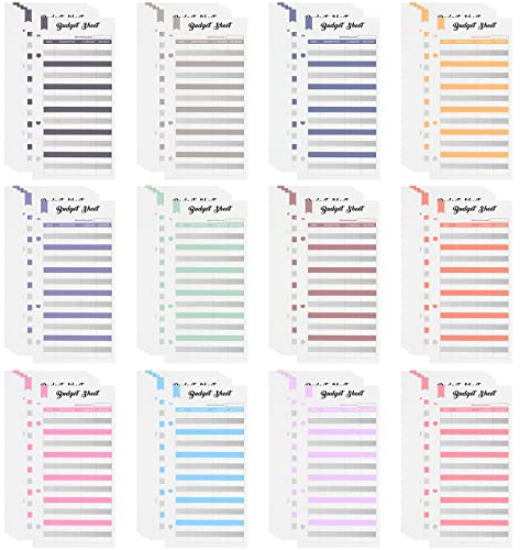 60 Blätter Budget Blätter, A6 Budget Planner, 6 Löcher Budgetblatt Budget Sheets, Nachfüllpapier Binder Organizer Budget Geld Organizer Blätter Zubehör für Büro Zuhause Schule Budget (B)