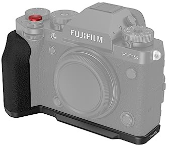 SMALLRIG X-T5 L-Bracket Grip L-förmiger Griff für FUJIFILM X-T5 Kamera, Integrierte Schnellwechselplatte für Arca, 1/4-20 Löcher, Ergonomischer Silikon-Handgriff, Auslöser (Schwarz) - 4260