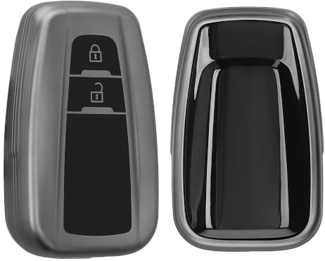 kwmobile Schlüsselhülle für Toyota 2-Tasten Smart Key Autoschlüssel Hülle - Autoschlüssel Schlüssel Hülle aus TPU Silikon - Schlüsselschutz Gehäuse in Schwarz matt Schwarz